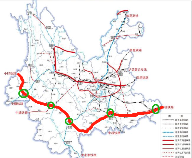 云南20条铁路动态：15条规划+5条在建，离开工不远了