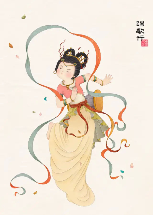 「敦煌飞天」▕  轻盈舞殿三千女,缥缈飞天十二台