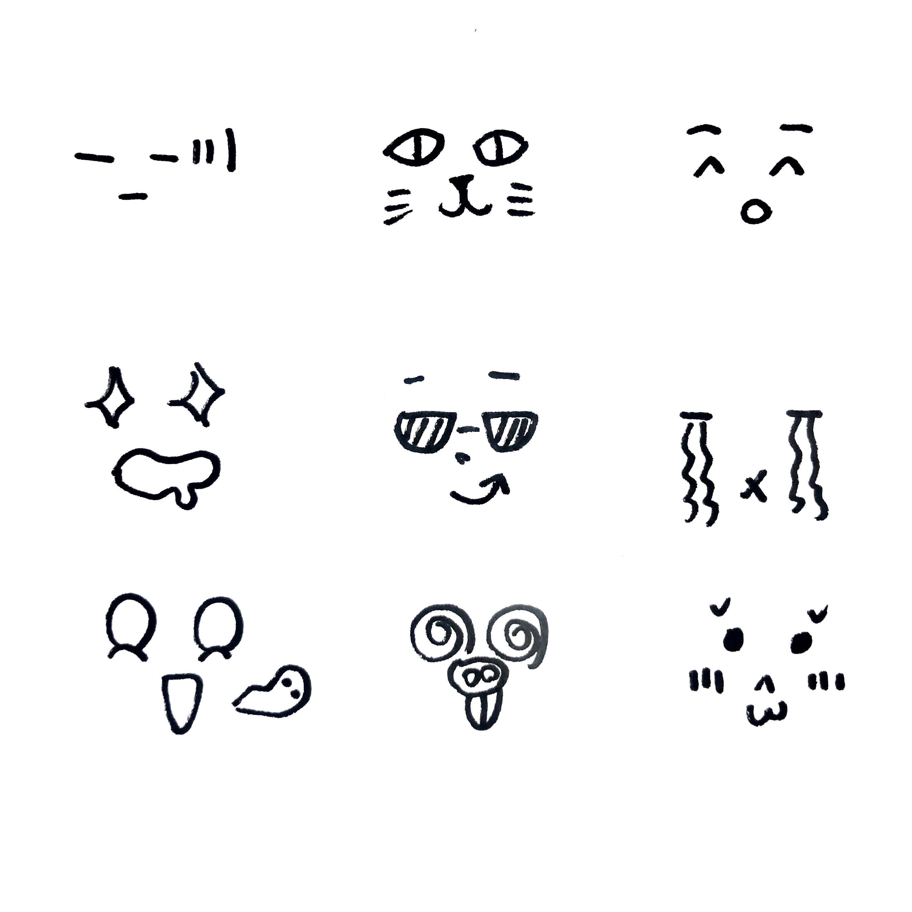 各种可爱表情的54种简笔画法,超级实用的素材!(转发收藏)