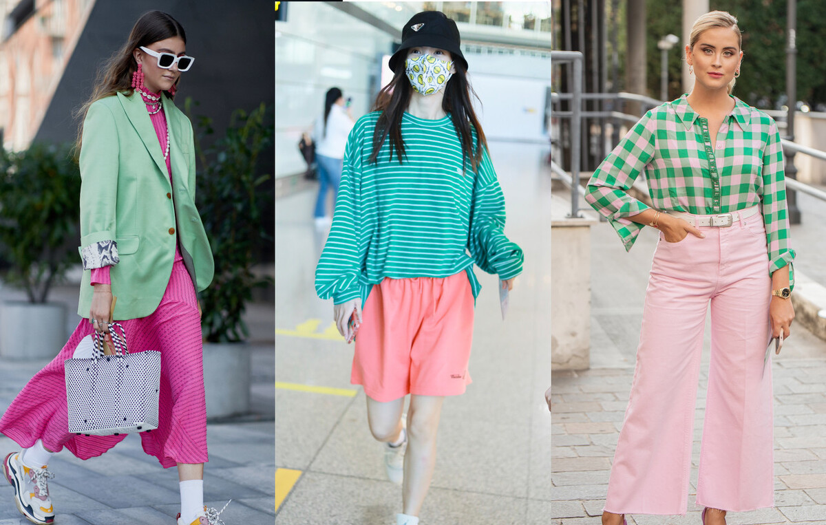 撞色是一种比较大胆的搭配方式,撞色指的就是将两种对比感比较强的