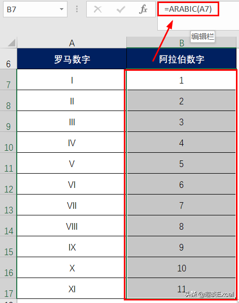 excel不会阿拉伯数字和罗马数字转换?