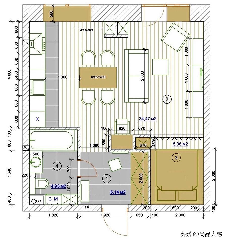 38岁姐姐独居40㎡公寓，坚持“横厅”布局，住过才知道真的很舒适