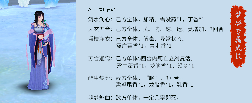 仙剑4中所有技能详解。看完我感觉我能写一本网游小说了