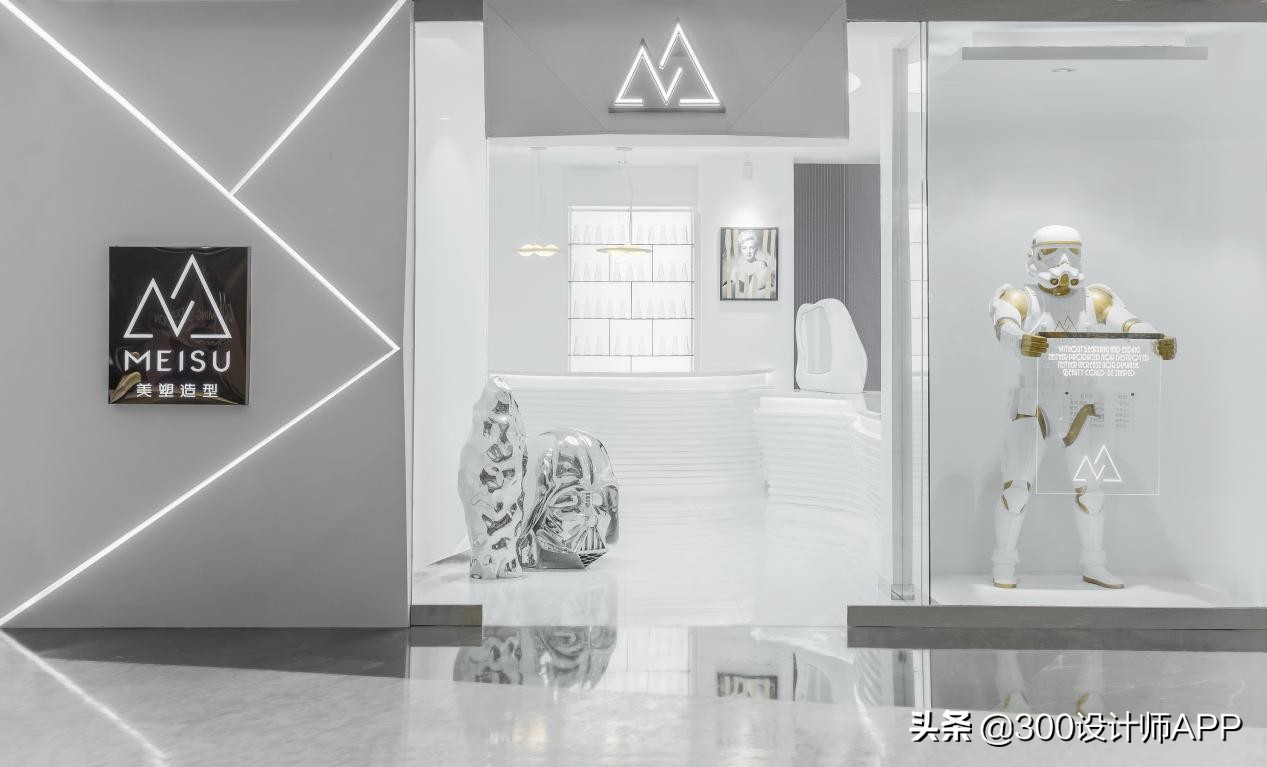 徐年迪设计50㎡理发店装修风格，简约时尚尽显个性魅力