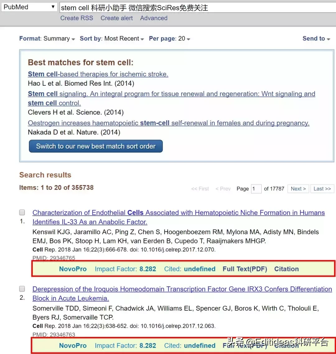 如何让PubMed自动显示最新影响因子并一键免费下载文献