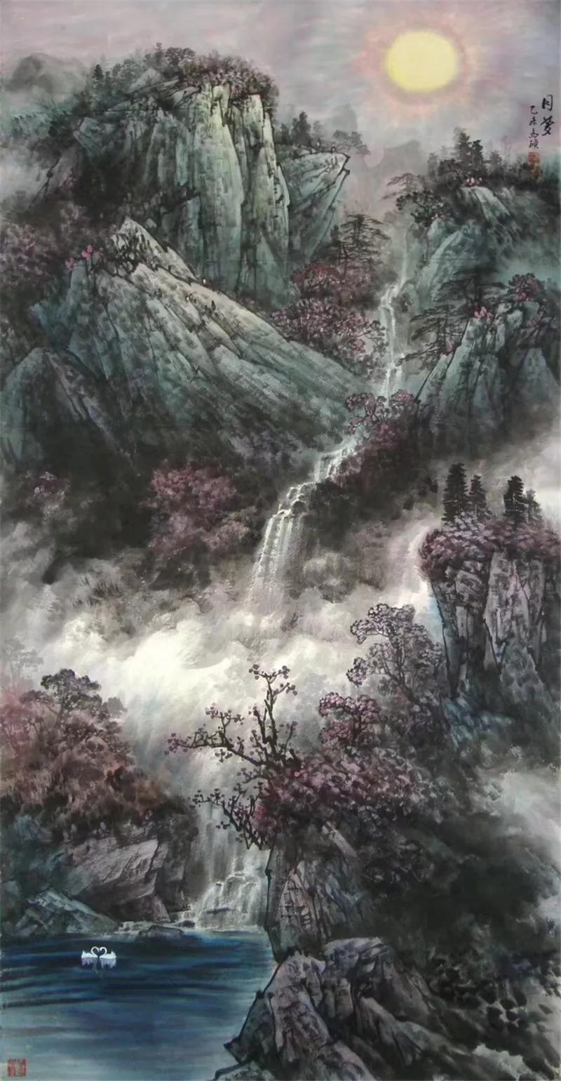 画名家排行榜)3现在山东的陈金言的山水画炒的很火,很出名的老画家