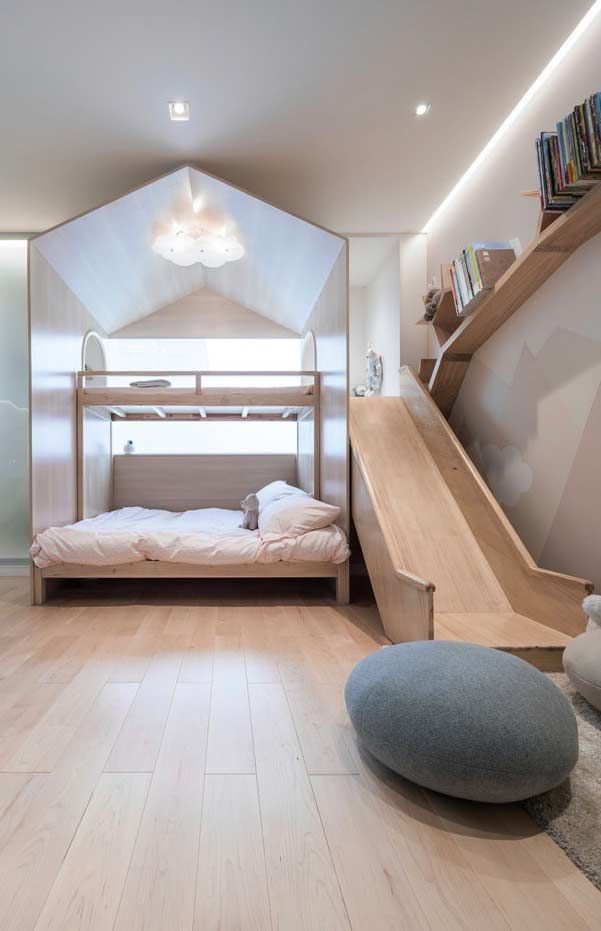 上下铺儿童床，别再忽略床头设计了，设计师分享6种，实用又好看