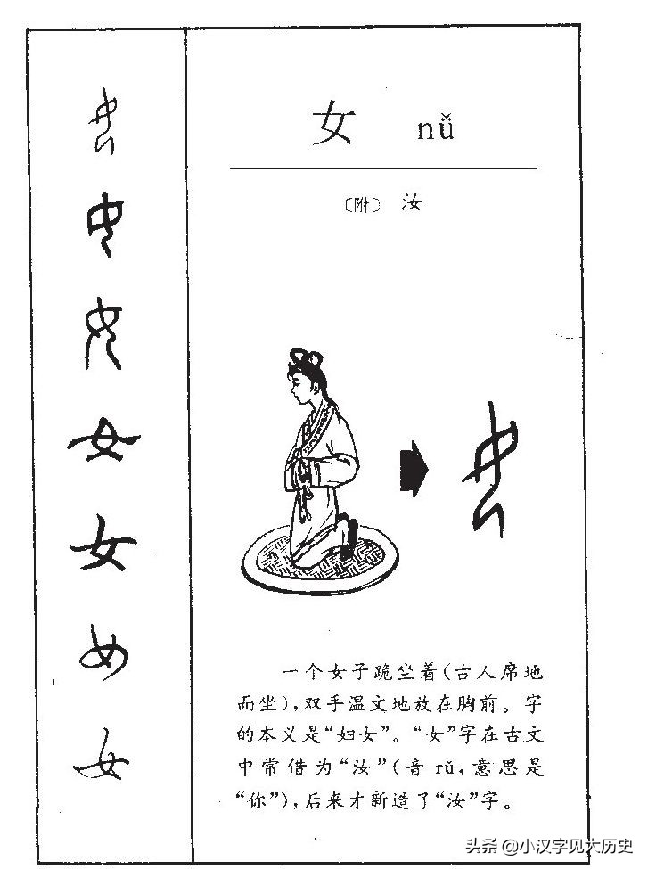 甲骨文部首详解：窈窕淑「女」，良母贤妻