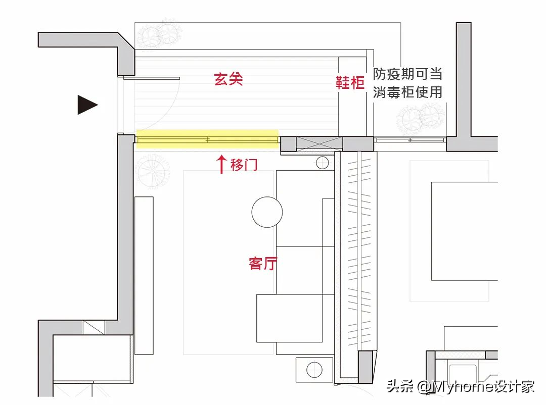 回家就消毒！9种玄关平面图布局，轻松打造隔离区，全家都安心