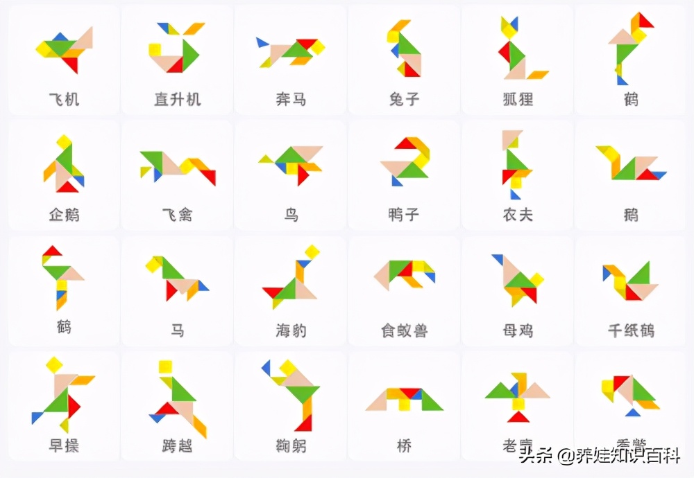 七巧板有几种拼法七巧板只有三种图形