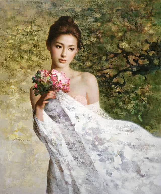 他画了幅"抱陶女",因为太美需要打码,却被盗版了几千万次