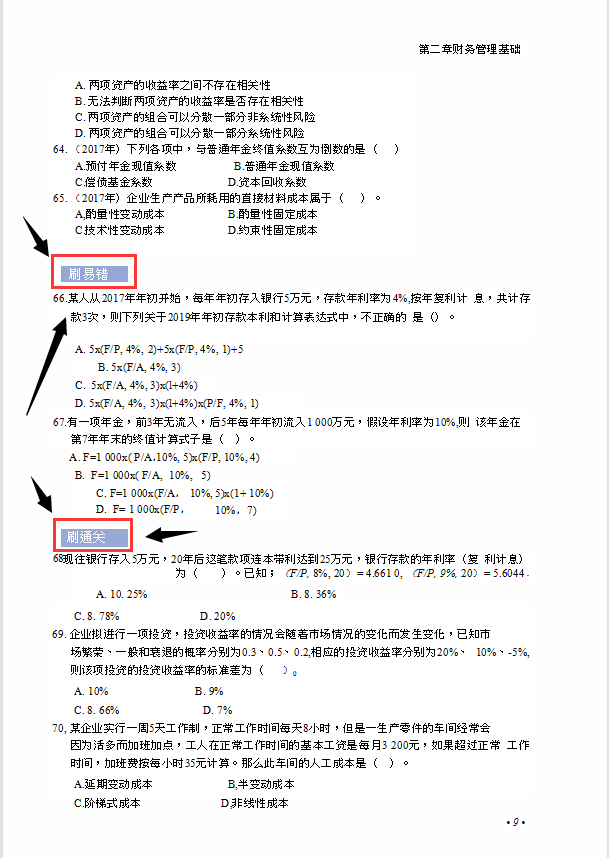 21年中级会计财务管理必刷550题附答案，全是高频考题，做熟0扣分
