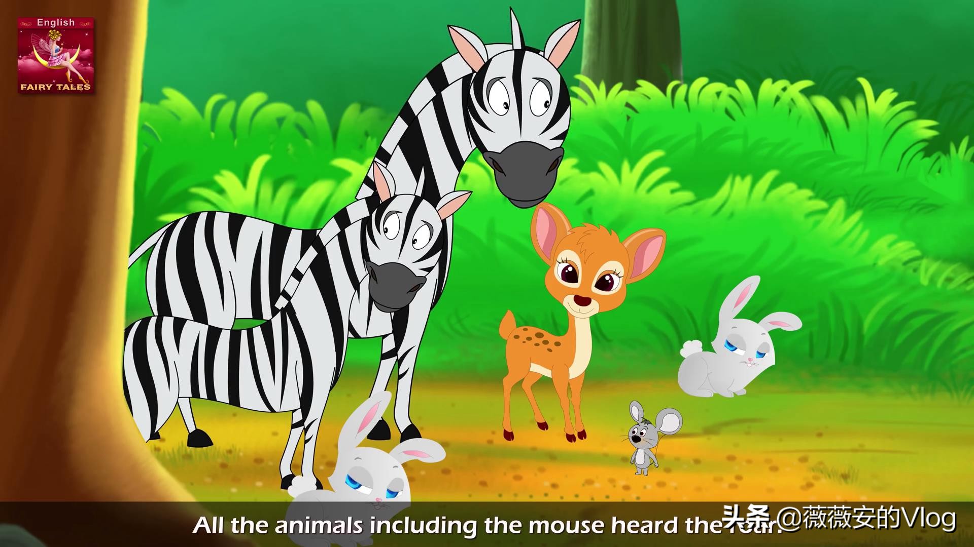 读经典童话故事学优美英文 The Lion and The Mouse 狮子和老鼠