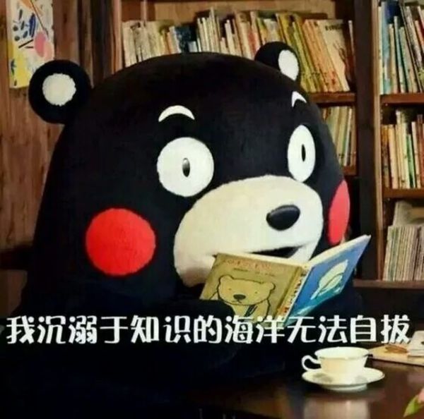 熊本熊关于学习的表情包：我爱学习，学习使我快乐