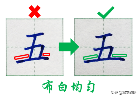 5笔画的字有哪些(“五”字简简单单的4个笔画，却隐含着不简单的书法结构规律)