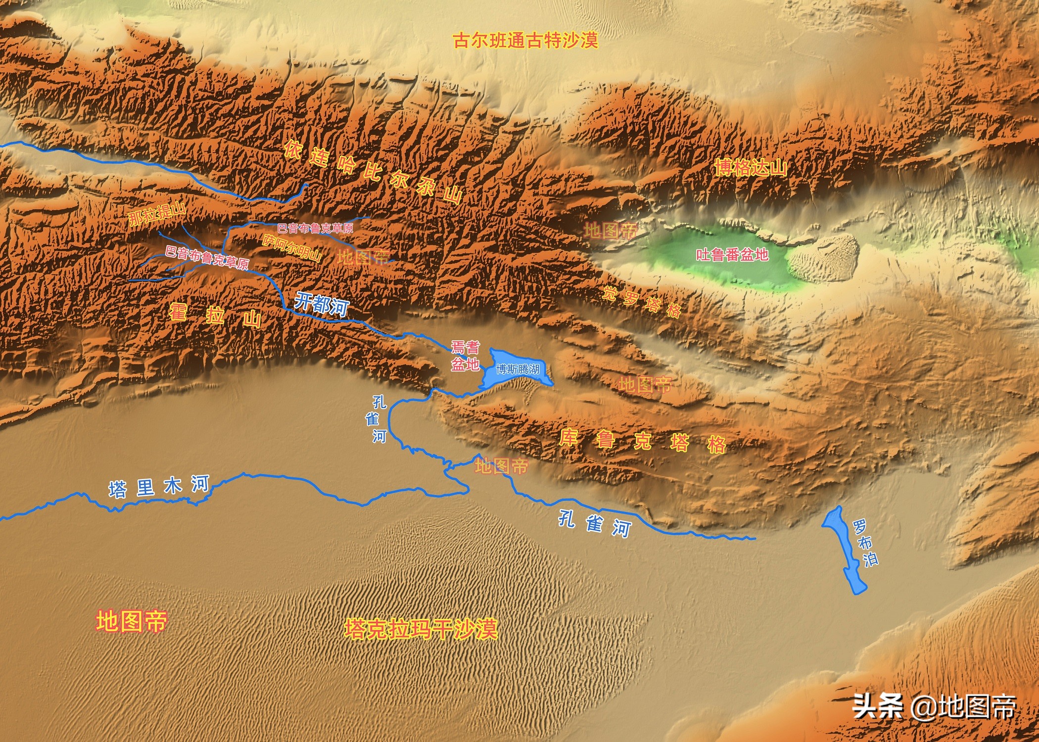 吐鲁番盆地在哪里地图图片