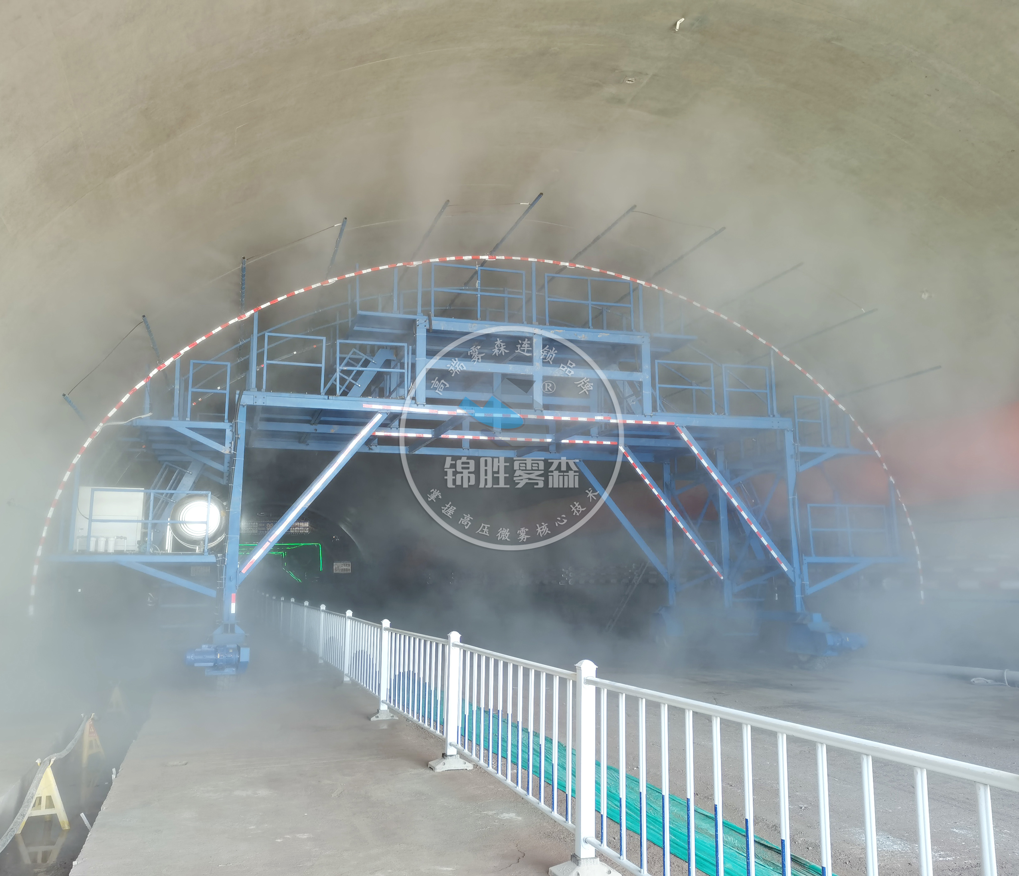 人造雾加湿方案在隧道修建中的作用原来如此重要！<锦胜雾森>