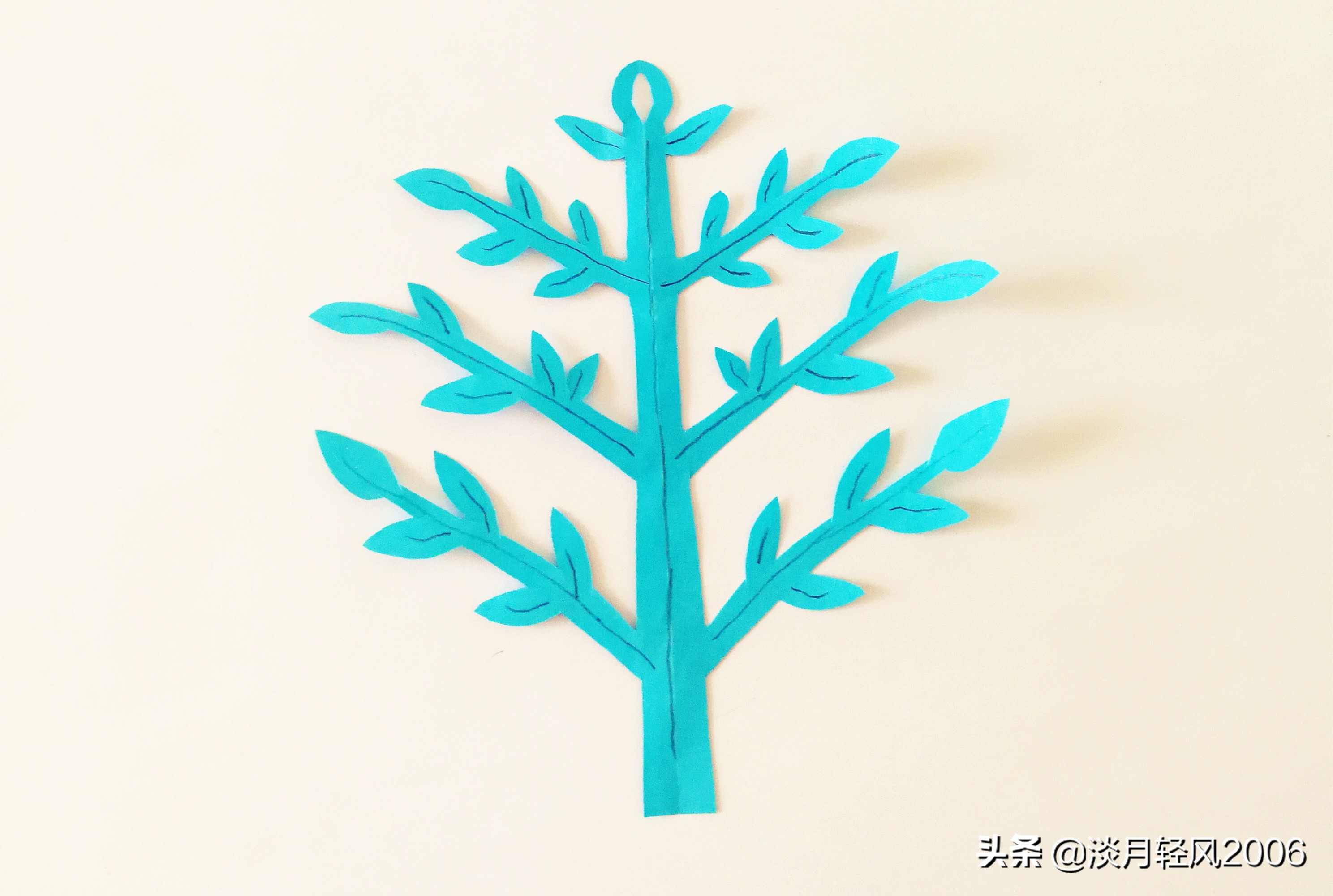 树枝的剪纸简单方法图片