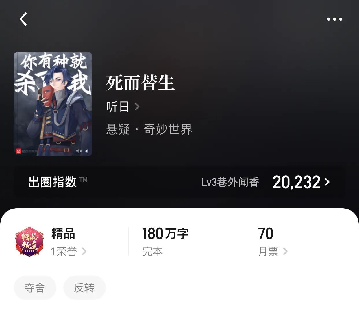 八本从简介和书名开始被吸引的精品小说，唯一的缺点可能就是封面