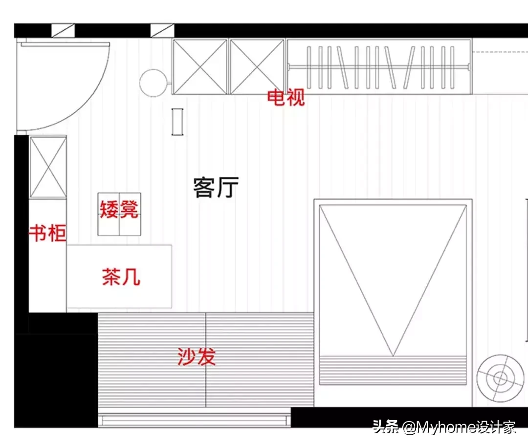 10㎡客厅的10种布局方案，客餐厅一体，小户型还大两倍