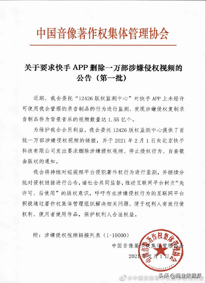 音集协联手苹果“逼宫”快手，UGC视频侵权成重灾区？