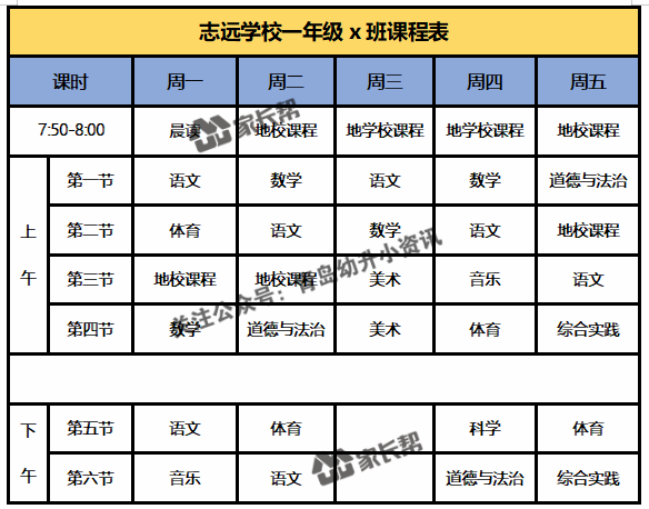 青岛「公办+民办小学」作息时间表及课程表汇总