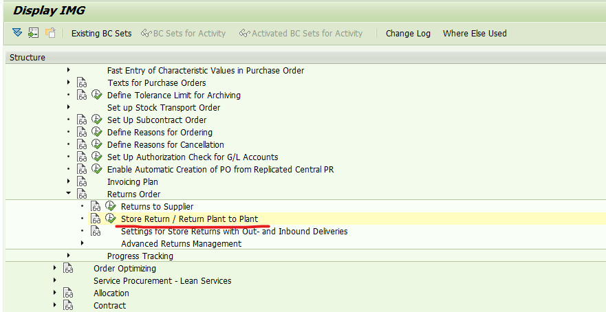 SAP 创建公司间退货STO，报错 -No delivery type for returns process