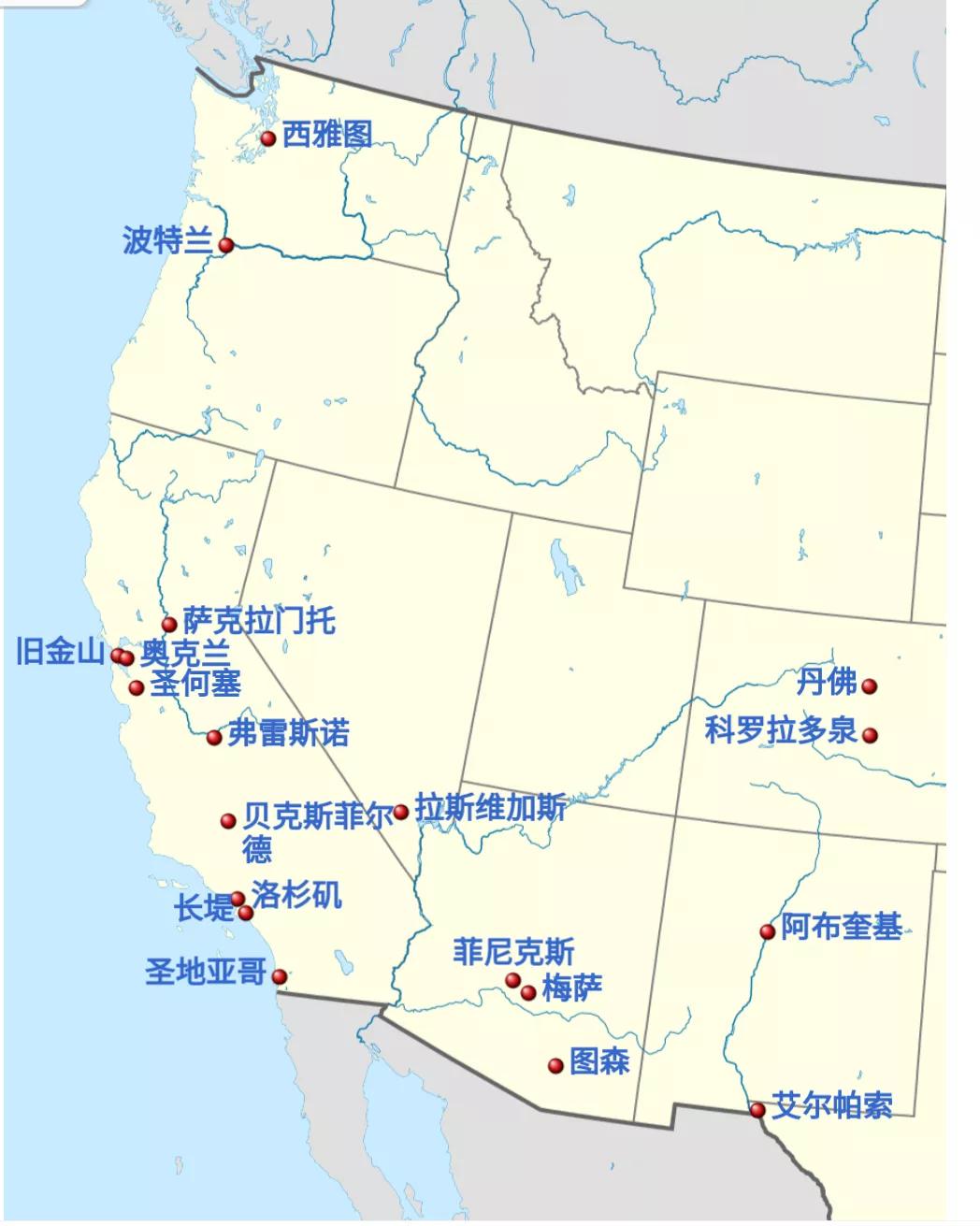 美国人口最多十个城市排行榜