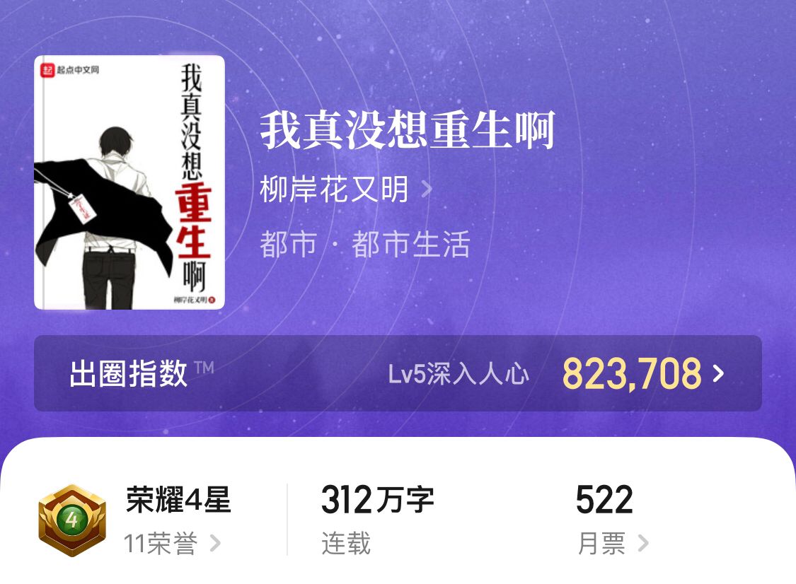 四本重生都市小说，人生之路如果可以重来，你最想做的是什么？