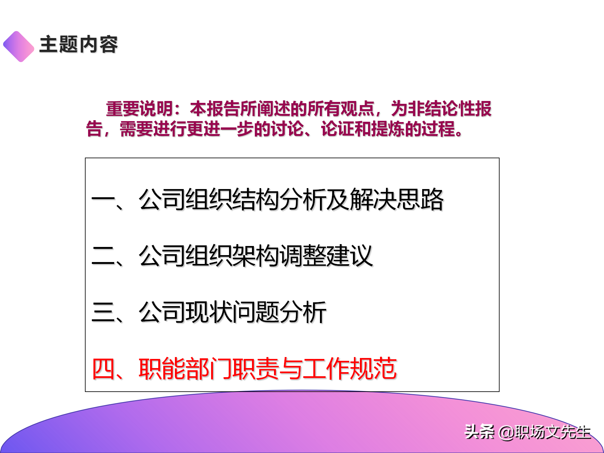 公司组织结构分析及解决思路，40页组织架构与岗位职责分析报告