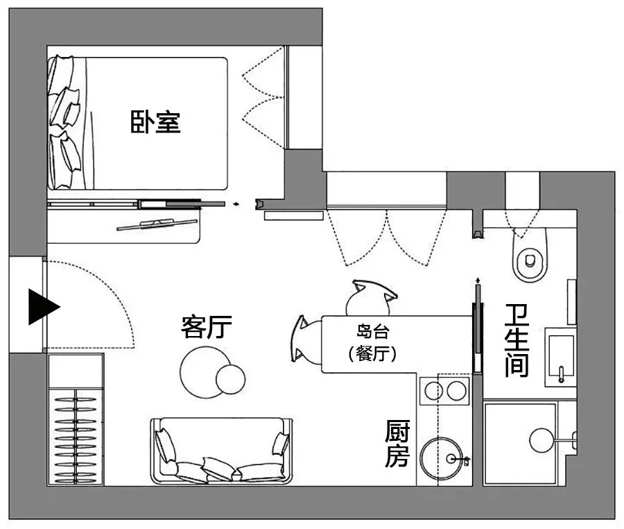 这3套单人小户型公寓，设计太巧妙！17㎡蜗居也能有办公空间