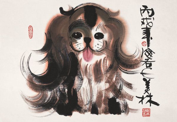 画奥运会的吉祥物有哪些(设计奥运吉祥物的韩美林老师国画作品，趣味，生动)