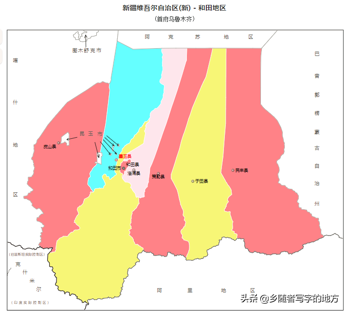 新疆行政区划图（新疆各地区最新最全行政区划图）