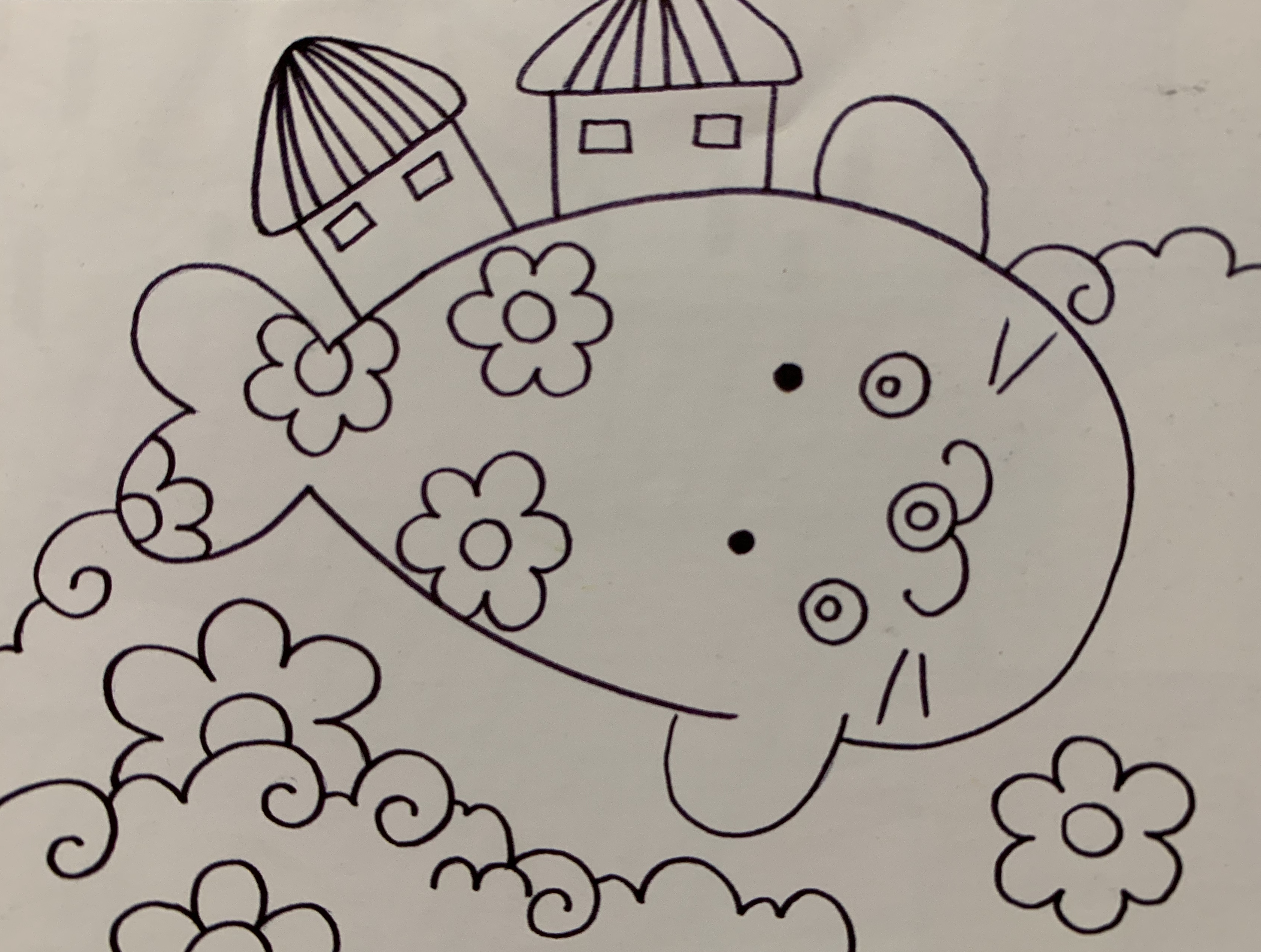 大房子简笔画(大房子简笔画 正面图)