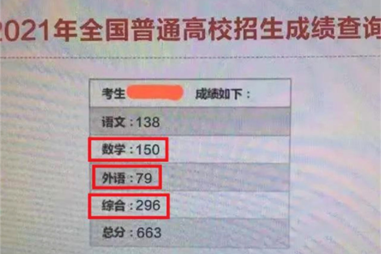 英语79总分663，注定无缘清华北大！网友：英语凭什么一直150分？