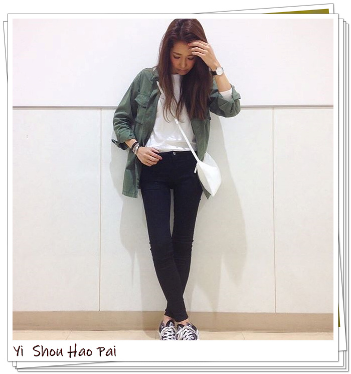 低帮匡威鞋的搭配示范