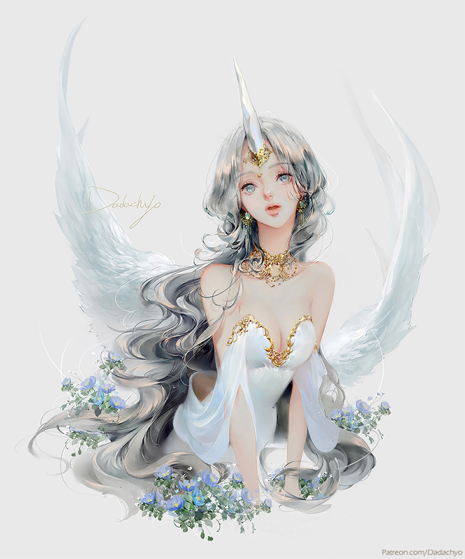 通透唯美的二次元美女，仙气扑面而来，充满梦幻华丽的马卡龙色彩