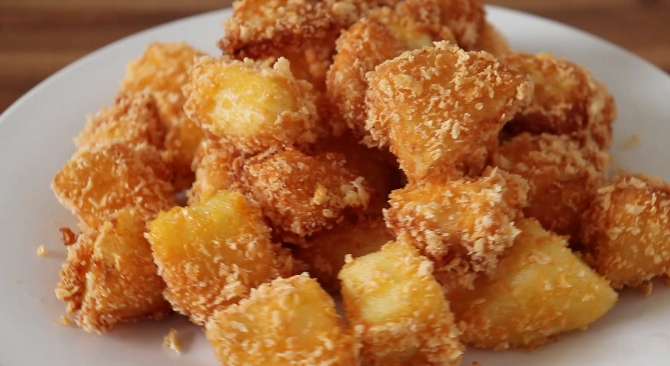 炸苹果不放面包糠做法 -生活知识库-动动脑