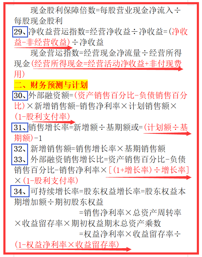 财务部最靓的崽，拥有这份财务110个管理公式，工作游刃有余