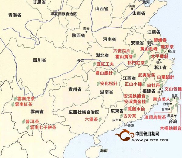 中国四大茶区（中国现代四大茶区具体分布及主要茶类）