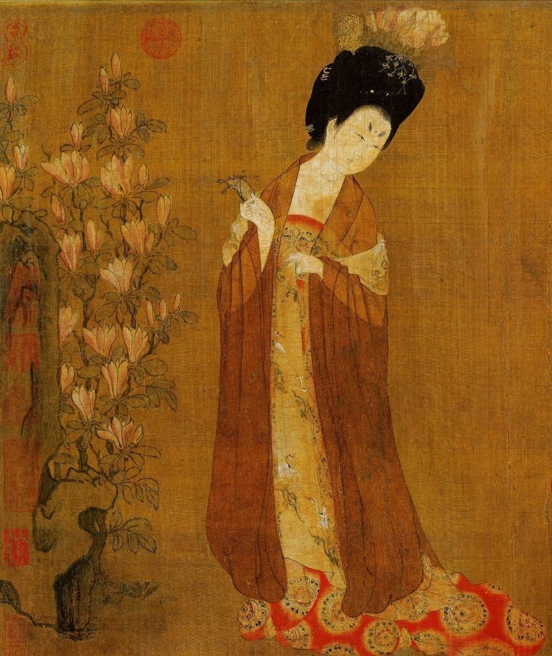 传世名画簪花仕女图,既是艺术巅峰作品,也是一个时代的见证