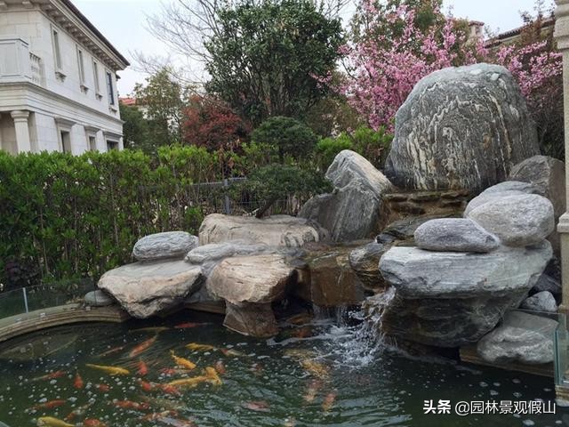 杭州庭院设计假山鱼池图片