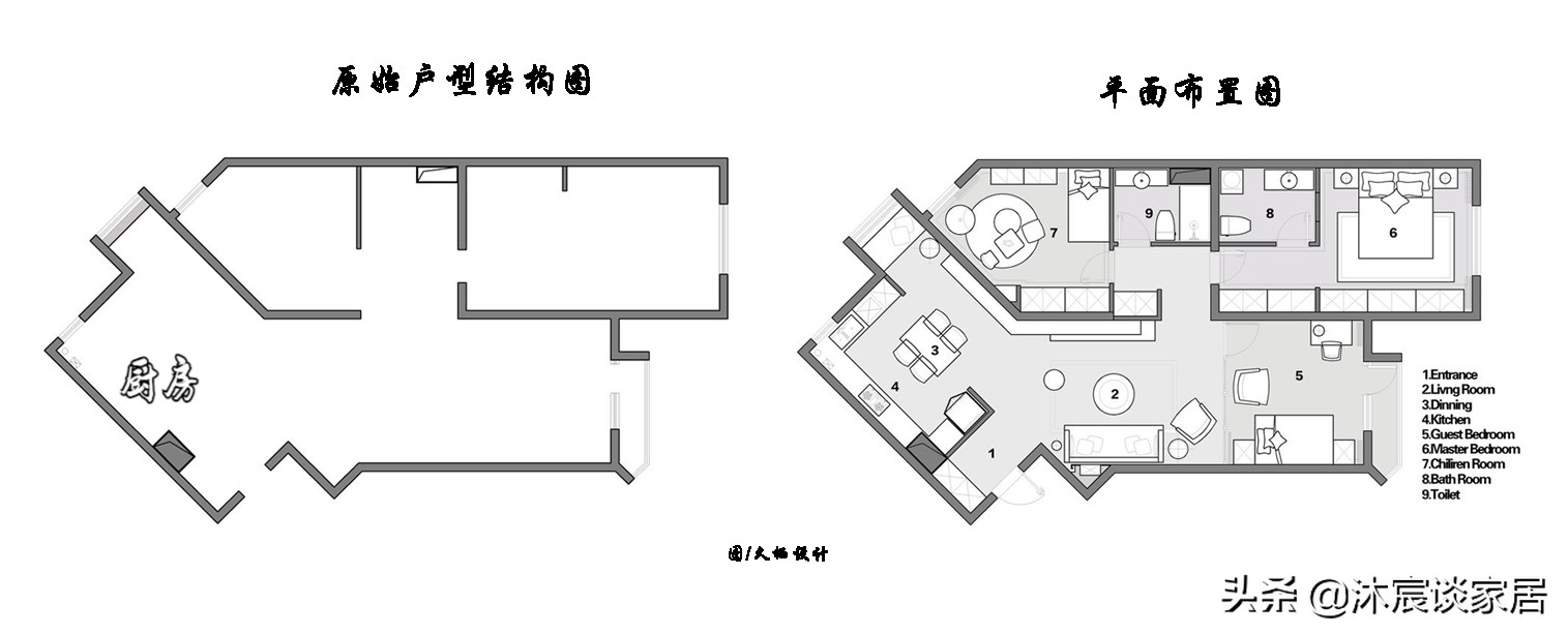 北京中年夫妻不惧户型的“奇葩”，装修好后依然惊艳众人