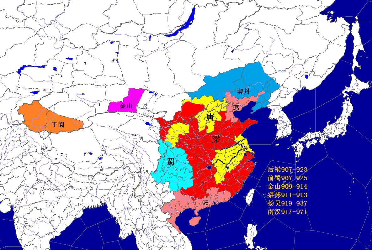 五代十国傻傻分不清？共计54年的五代，为何后梁和后唐是关键呢