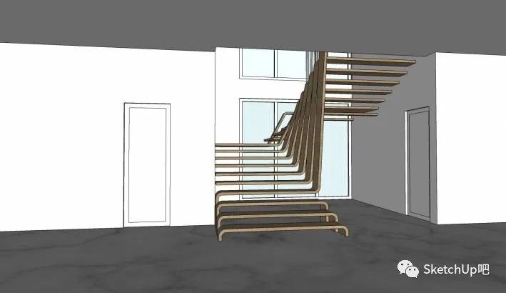 SU建模教程·骚断腿的曲线楼梯