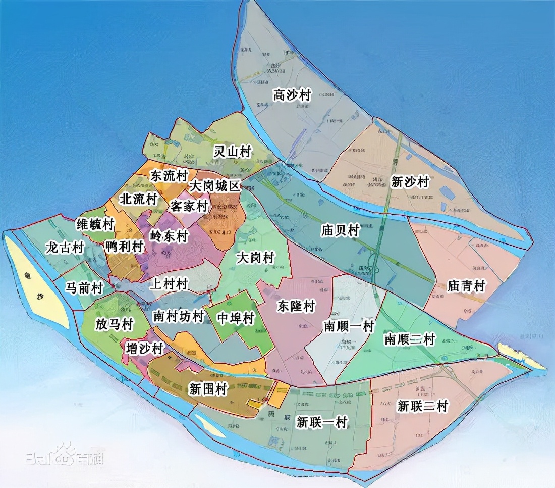(大岗镇各村分布图 来源:百度百科)早在2019年10月,越秀集团就以6.