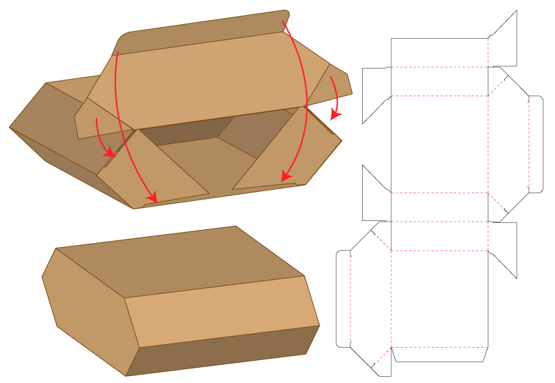 包装设计展开图(常用143款产品包装设计平面展开图,包装设计必备!