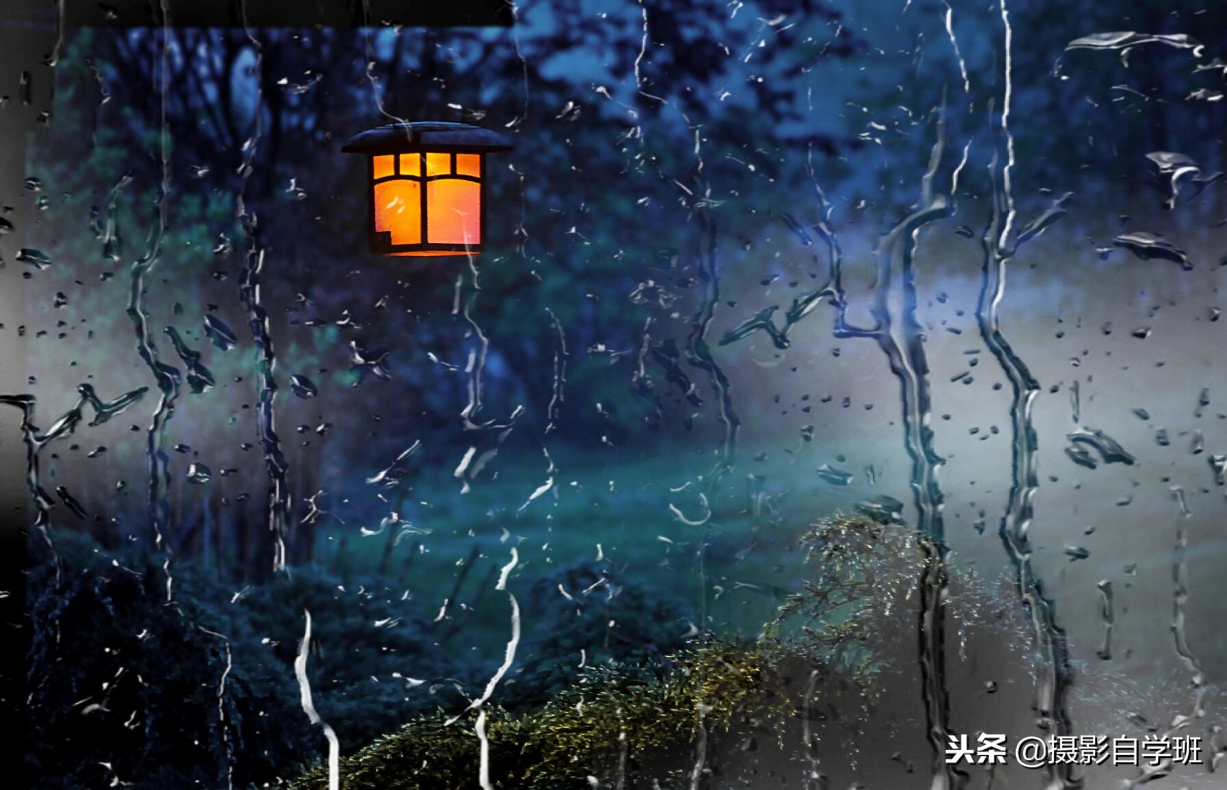 夜景照片加上朦胧效果，手机摄影修图，只需几步