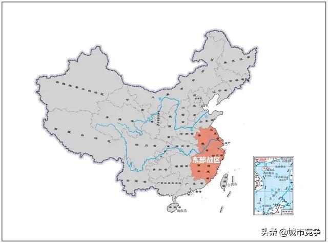 江西福建安徽江苏上海浙江一,东部战区驻地:南京,东部战区包括:那么你