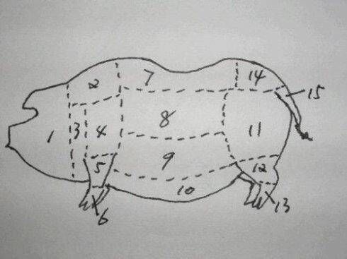 猪龙骨是哪个部位 猪各部位肉的名称图片全解